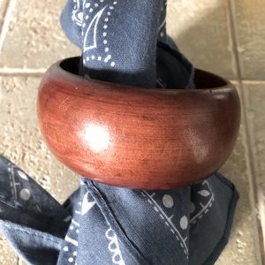 Vintage Wood Wide Bangle/Bracelet